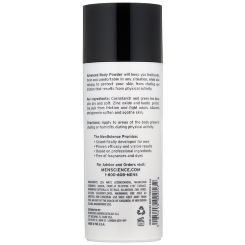MenScience Androceuticals Advanced Body Powder, 3.4 oz