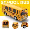 CORPER TOYS Bus Toys Die Cast Metal Toy Cars Pull Back School Bus Double Decker London Vehicles Friction Powered City Sightseeing Tour Bus Play Vehicle Toy Set for Kids 4 Pack