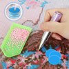 10 Pack Diamond Painting Wax Storage Container Case with Glue Clay Diamond Art Glue for Diamond Painting Accessories Cross Stitch Drilling Mud, 30 Pcs DIY Diamond Painting Wax 0.9inch (Blue)