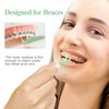 300 Count Orthodontic Flossers for Braces with Floss Dispenser, Braces Flossers for Kids Teeth & Adults, Dental Floss for Braces, Dental Floss Picks, 50 Count Bag (Pack of 6)