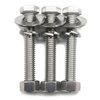 (10 Sets) 1/4-20x3" Stainless Steel Hex Head Screws Bolts, Nuts, Flat & Lock Washers, 18-8 (304) S/S, Fully Threaded by Bolt Fullerkreg