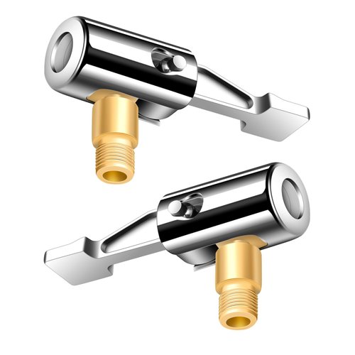 EVOULTES 2-Packs Lock On Air Chuck Tire Inflator Hose Adapter, Metal Locking Tire Chuck with Standard Tire Valve Thread, No Leakage Tire Inflating Hose Nozzle for Portable Tire Pump/Air Compressor