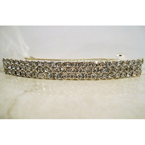 Generic Crystal silver hair barrette clip bridal clip bridal barrette