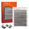 VYRILA Lash Cluster 132pcs Individual Lashes,8-16mm Diy Lash Extension,D Curl Lash Clusters Wispy,3D Natural Lash Clusters Look Like Eyelash Extension DIY at Home (Orange Whisper-D-8-16mix)
