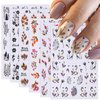 6 Sheet Fall Stickers Maple Leaves Self-Adhesive Nail Decals Flower Fallen Leaves Nail Art Stickers Butterfly Nail Supplies Nail Art Design Decoration Accessories Autumn Stickers for Women