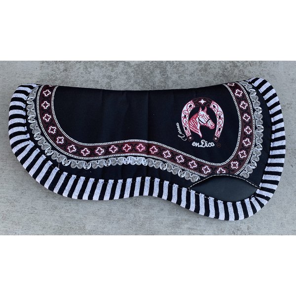 EL CHARRO Horse Saddle Pad, Carona para Caballo Cola De Pata (Black)