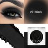 ecofavor Black Matte Eyeshadow Single with Applicator, High Pigment Long-Lasting Waterproof Matte Black Eye Makeup for Smokey Eyeshadow, Eyeliner, Gothic, Dramatic Looks, and Halloween Costume Makeup