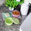 TITATI Plastic Soap Container, Soap Bar Holder Travel Case Portable Round Soap Dishes with Lid Leak-Proof Soap Box for Shampoo Bar (Pink & Green)