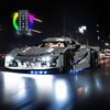 BRICKSHINING LED Lighting Compatible with Lego Koenigsegg Jesko Absolut Grey Hypercar 42173, Light Kit Compatible with Lego 42173, Giving Light to Model, NOT Included The Model Set(18 Key RC Version)