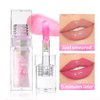 Color Changing Moisturizing Lip Glow Oil, Magic Plumping Lip Oil, Warm Change Color Changing Moisturizing Lip Gloss Long Lasting Nourishing Lip Glow Oil Non-sticky Primer Lip Tint (02 Shimmer Pink)