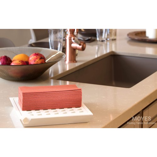 Terracotta Napkins | Linen Feel Guest Disposable Cloth Like Paper Dinner Napkins | Hand Towels | Soft, Absorbent, Paper Hand Napkins for Kitchen,Parties,Weddings,Dinners Or Events | 50 Pack