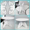 woodounai 12" Butterfly Cake Stand Display Dessert Stand Butterfly Centerpieces for Tables Cake Pedestal Stand for Birthday Wedding Party (White)