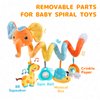 Koty Car Seat Toys, Spiral Car Seat Toy for Infant, Baby Stroller Toys Hanging Crib Activity Toy for Car Seat Crib Bed Stroller, Rabbit Hanging Rattle Toys for Babies 0-6 Months (Orange Elephant)