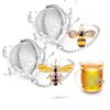 Tea Infusers for Loose Tea 2 pcs TeaSanavie Tea Ball Handmade Honey Bee Tea Strainers for Loose Tea, Tea infuser with Bee Charm Pendant Loose Leaf Tea Steeper