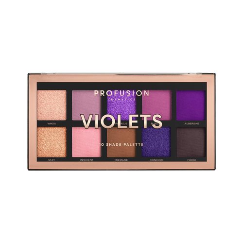 Profusion Cosmetics Violets 10 Shade Eyeshadow Palette, Glows Elegance and Sophistication With Captivating Vibrant Colors Achieve Stunning Eye and Rise Your Makeup Routine With Premium Beauty Tool