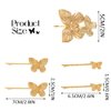 BARTOSI Gold Butterfly Hair Clips Small Butterfly Hair Accessories for Women (Pack of 5)