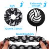 20 Pieces Sport Hair Scrunchies Sports Scrunchy Hair Ties Elastic Silk Satin Scrunchies Hairband Scrunchy Ponytail Holder for Women Girls Player Team Hair Accessories, Black, White (Volleyball)