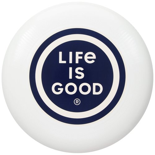 Life is Good Frisbee Disc, LIG Coin Cloud White, One Size