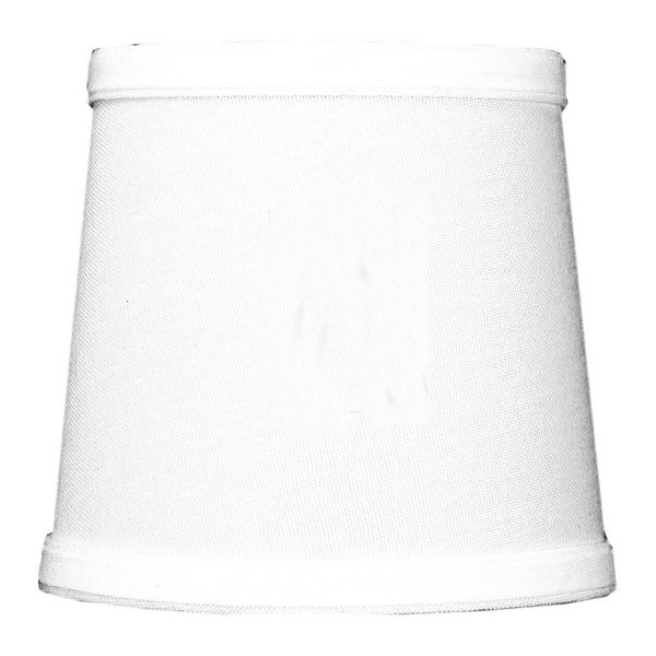 5x6x5 White Linen Drum Chandelier Clip-On Lampshade - Perfect for chandeliers, foyer lights, and wall sconces -Small, White