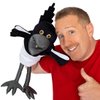 Steve and Maggie Plush Toy, Soft Magpie Plush Toy, Bird Hand Puppet, Bird Puppet, Educational Bird Toys, Sensory Toys, Animal Puppet for Kids (Big)