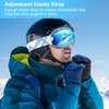 EXP VISION Snowboard Ski Goggles Men Women Youth, Anti Fog OTG Winter Snow Goggles Spherical Detachable Lens (Dream blue)