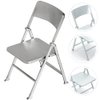 SAFIGLE Folding Mini Chair Dolls Folding Chair Dollhouse Folding Chair Miniature Furniture Folding Chair Foldable Chair for Action Figure Accessories Dollhouse Accessories Silver