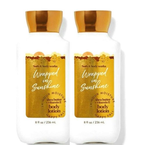 Bath and Body Works 2 Pack Super Wraped In Sunshine Smooth Body Lotion 8 Oz (Wraped In Sunshine)