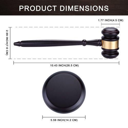 Gavel and Block Set, Wooden Handcrafted Judge Hammer Gavel Sound Block for Lawyer Judge Auction Sale,Gavel and Block Set Personalized Judge Hammer