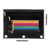 Cinvo Pencil Pouch 3 Ring Binder Pouch Zippered Pencil Case Canvas Pencil Bag with 2 Compartments (Set of 2, Black)