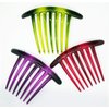 SIDE COMB 3 PCS FRENCH TWIST HAIR COMB MIX COLER (Marble) TWO TONE MIX 7 TOOTH IT DELUXE.