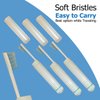 Sensitive Dental Care SDC 2-Pack Extra Soft Travel Toothbrush, Soft Bristle Toothbrush Compact Design with Protective Toothbrush Case Portable Mini Travel Size Toothbrush