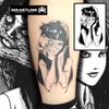 INKARTLINK Temporary Tattoos, Semi Permanent Tattoos, Adult Art Designs, Waterproof Temporary Tattoos, Party Favors, Tattoo Stickers Realistic, No Adhesive, Lasts 1-2 Weeks (Mask girl)