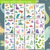 Hohamn Glitter Dinosaur Temporary Tattoos for Boys Kids- 12 Sheets Glitter Dinosaur Tattoos for Boys Kids Birthday Party Supplies Favors, Baby Shower, 120 Glitter Styles Dinosaur Tattoos