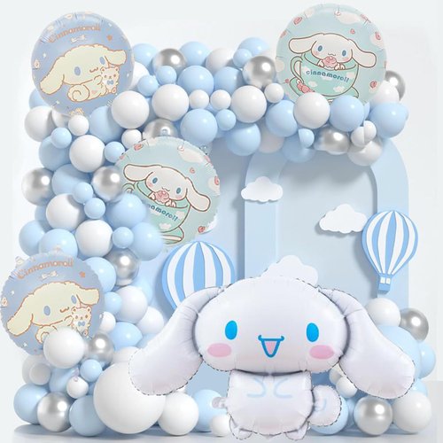 Cute Anime Decorations Balloons, Anime Birthday Party Supplies, Including Aluminum Film Balloons and Latex Balloons