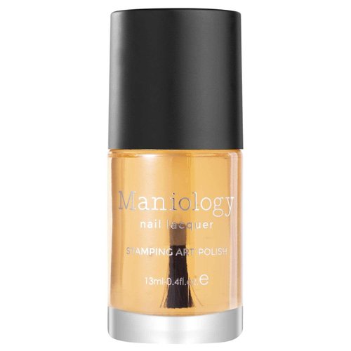 Maniology Sticky Base Coat for Reverse Stamping Nail Art Powder Glitters Foils, Adhering Base Coat
