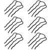 U-Shaped French Twist Hair Pins and Clips Set - 6 Pcs Metal Vintage Hair Accessories for Updo Bun Styling and Styling Tool