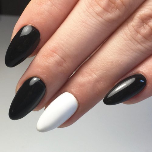 GLAMERMAID Thermo Press on Nails Short Almond, Dark Green Blue Glitter Oval Short Fake Nails Galaxy, Handmade Glossy Soft Nail Gel Glue on Nails Medium, Stiletto False Nail Kit Stick on Nail for Women