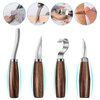 Wood Carving Tools Set,Detail and Hook Carving Knife Kit for Beginners,Trimming Knife for Spoon Bowl Cup Woodwork,Round handle design and 6pcs SK2 Carbon Steel Wood Carving Knives（10pcs）