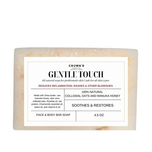 CROWN'D | Oats & Manuka Honey Bar Soap for Face & Body | Made with Natural and Organic Ingredients. Gentle Soap – For All Skin Types – Made in USA 4.5oz Bar…