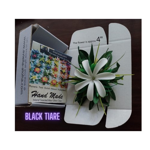 Hand Made Tahitian Tiare Luau Flower Accessories Moana Hair Clip Hawaiian Flowers for Hair Tropical Hair comb for Brides Beach Wedding Flower Headband for Women w/Alopecia by Urban-n-Island