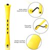 48 Pieces Hair Perm Rods 2 Sizes Plastic Cold Wave Rods Perming Rods Hair Rollers Curlers for Hairdressing Styling (Yellow,0.28 x 2.36 Inch, 0.28 x 3.27 Inch)