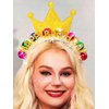 GENBREE Light Up Happy Birthday Headband Birthday Crown Ball Hair Band Party Festival Hair Accessories for Women (Gold)
