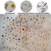 CESTSIREN Flower Nail Art Stickers 3D Embossed Nail Decals for Nail Art Design Self-Adhesive Spring Summer Nail Accessories for Women Nail Art Supplies 3 Sheets