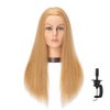 Hairlink 24-26'' Mannequin Head With Human Hair Styling Training Head Dolls for Cosmetology Manikin Maniquins Practice Head with Stand