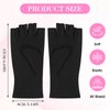 Gjinxi Gloves for Gel Nails, Thickened UV Gloves for Nails, UPF 50+ Anti UV Gloves for Gel Nail Lamp, Professional UV Gloves for Nail Techs, Fingerless Gloves for Women Gel Manicures Anti UV Light