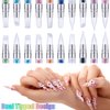 Maitys 10 Pieces Dual Tipped Silicone Nail Tools Nail Sculpture Pen Brushes Rhinestone Nail Polish Acrylic Carving Pen Silicone Head Manicure DIY Brush Dotting Tools Kit for Home Salon