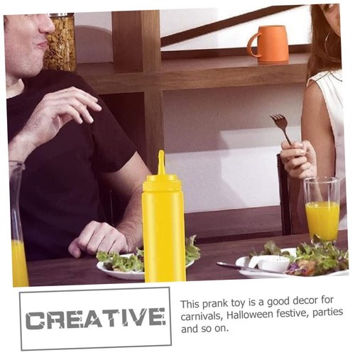 Tricky Seasoning for Women Party Bag Stuffers for Kids Joke Gag Fake Ketchup Bottle Plastic Condiment Sprinkler Funny Prank Prank Stuff Home Supply 2pcs