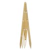 Golden Ratio Calipers, Stainless Steel Eyebrow Measuring Ruler Flexible Removable Ruler Eyebrow Mapping Caliper Permanent Makeup Measure Tool(Gold)