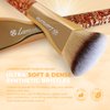 Blending Liquid Makeup Foundation Brush - Kabuki Contour Brush, Face Stippling Brush With Pro Quality Synthetic Dense Bristles For Buffing Mineral Cream, Powder, Blush