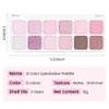 12Colors White Purple Eye Shadow Palette Makeup,Highly Pigmented Matte Shimmer Eyeshadow Palette White Purple Eye Shadows Long Lasting Waterproof Blendable Naturing-Looking,Great for Travel Gift Kit